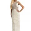 Johnathan Kayne - 9050 Embellished Halter Tiered Tassel Dress 2 Johnathan Kayne - 9050 Embellished Halter Tiered Tassel Dress