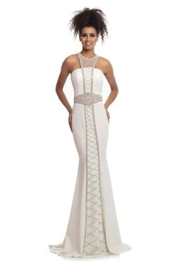 Johnathan Kayne - 9051 Bead Embellished Halter Trumpet Gown Formal Gowns 8 Johnathan Kayne - 9051 Bead Embellished Halter Trumpet Gown Formal Gowns
