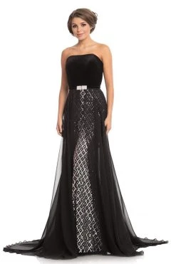 Formal Gowns Johnathan Kayne - 9053 Embellished Trumpet Dress With Overskirt 9 Formal Gowns Johnathan Kayne - 9053 Embellished Trumpet Dress With Overskirt