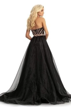 Formal Gowns Johnathan Kayne - 9066 Bead Embellished Plunging Halter Ballgown