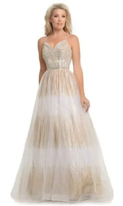 Formal Gowns Johnathan Kayne - 9067 Sleeveless Sparkly Glitter Mesh A-Line Gown 16 Formal Gowns Johnathan Kayne - 9067 Sleeveless Sparkly Glitter Mesh A-Line Gown