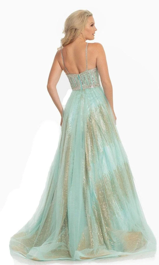 Formal Gowns Johnathan Kayne - 9067 Sleeveless Sparkly Glitter Mesh A-Line Gown 4 Formal Gowns Johnathan Kayne - 9067 Sleeveless Sparkly Glitter Mesh A-Line Gown
