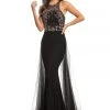 Johnathan Kayne - 9071 Beaded Halter Gown With Sheer Overskirt 1 Johnathan Kayne - 9071 Beaded Halter Gown With Sheer Overskirt