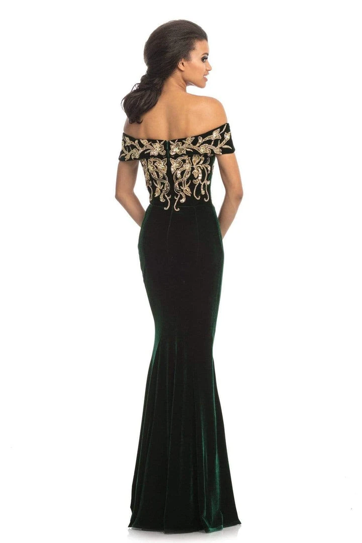 Johnathan Kayne - 9076 Bead Embellished Off-Shoulder Gown Formal Gowns 4 Johnathan Kayne - 9076 Bead Embellished Off-Shoulder Gown Formal Gowns