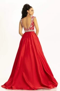 Formal Gowns Johnathan Kayne - 9081 Beaded V-Neck Cap Sleeves Ballgown 9 Formal Gowns Johnathan Kayne - 9081 Beaded V-Neck Cap Sleeves Ballgown