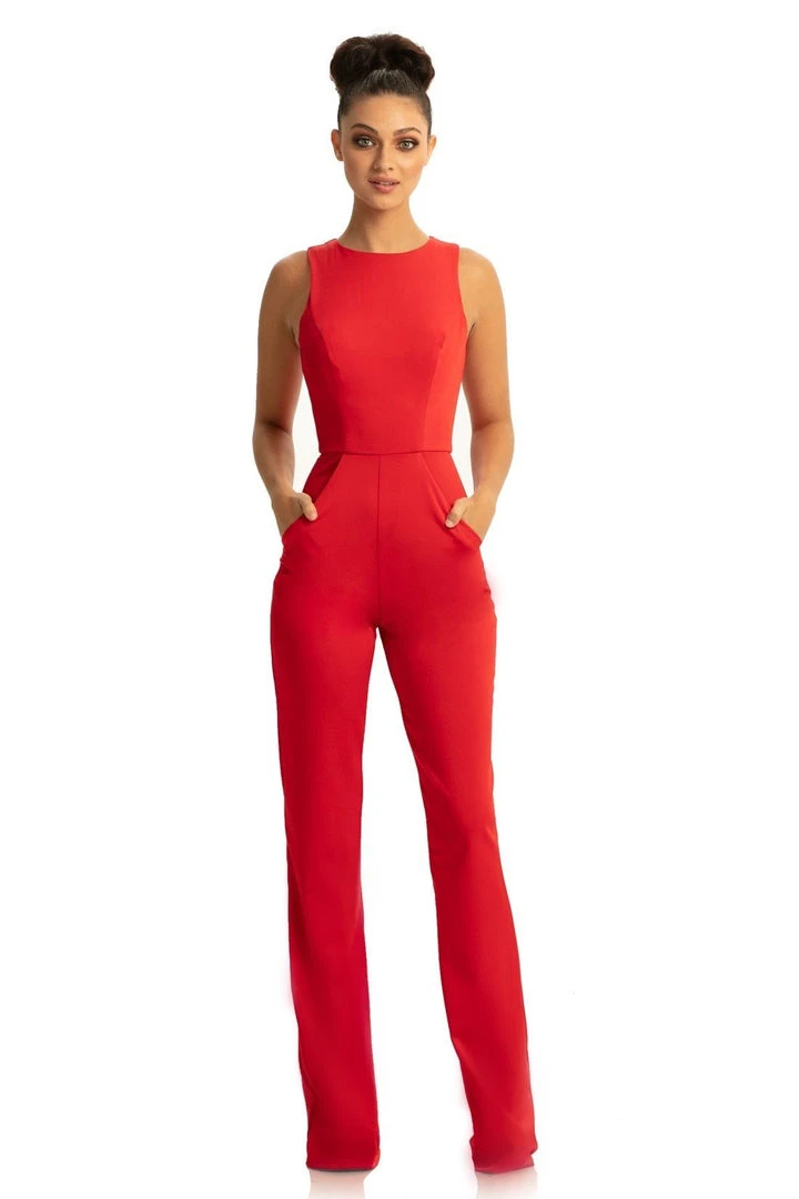 Johnathan Kayne - 9083 Sleeveless Jewel Neck Jumpsuit With Cape Detail Plus Size Dresses 7 Johnathan Kayne - 9083 Sleeveless Jewel Neck Jumpsuit With Cape Detail Plus Size Dresses