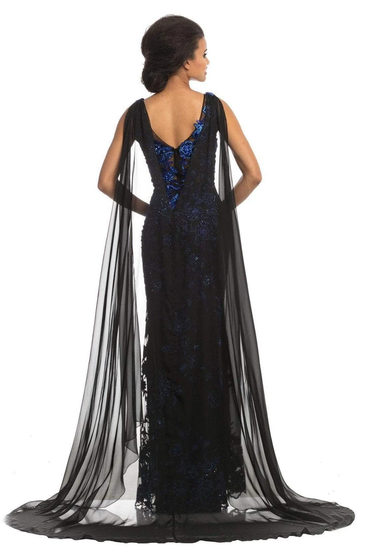 Johnathan Kayne - 9085 Embroidered Illusion Bateau Trumpet Dress 4 Johnathan Kayne - 9085 Embroidered Illusion Bateau Trumpet Dress