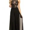 Johnathan Kayne - 9205 Beaded Lace Chiffon Jumpsuit With Skirt Overlay Formal Gowns