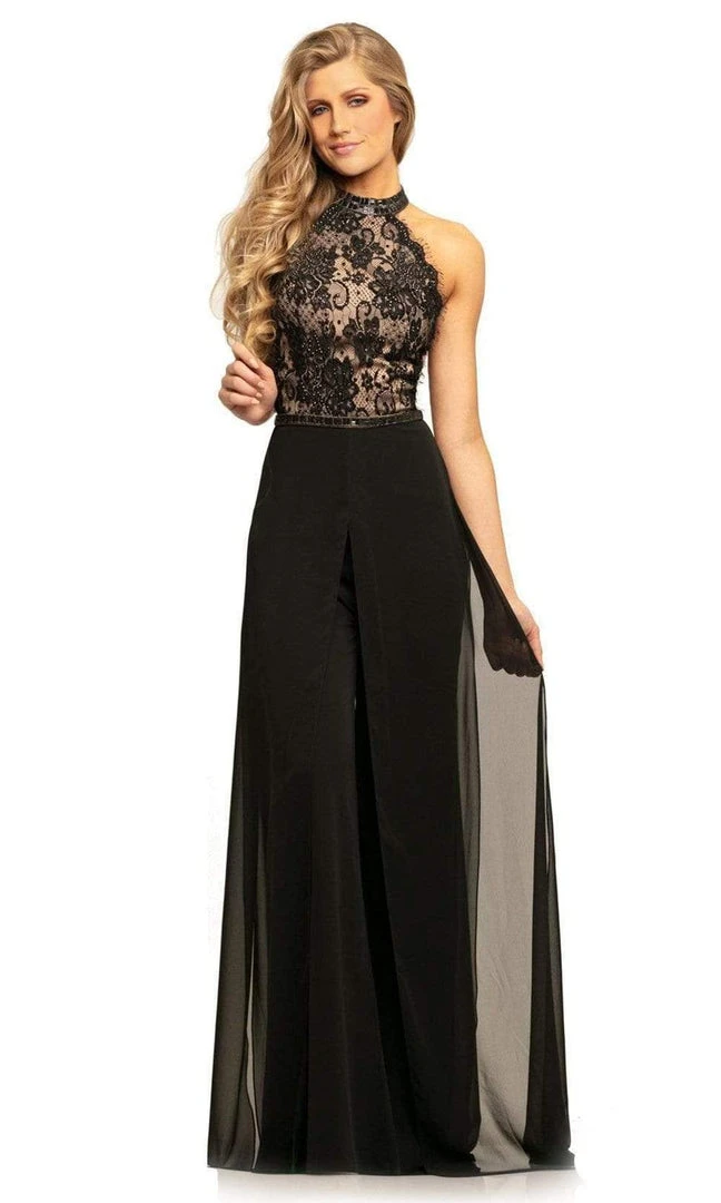Johnathan Kayne - 9205 Beaded Lace Chiffon Jumpsuit With Skirt Overlay Formal Gowns 3 Johnathan Kayne - 9205 Beaded Lace Chiffon Jumpsuit With Skirt Overlay Formal Gowns