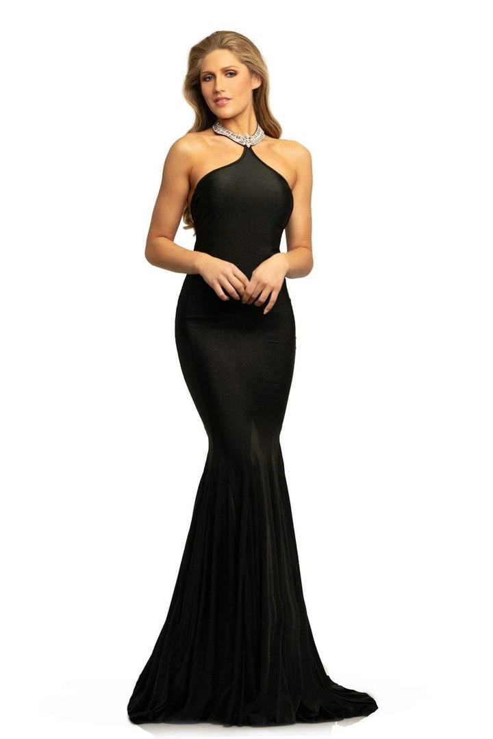 Formal Gowns Johnathan Kayne - 9212 Fitted High Halter Mermaid Evening Gown 3 Formal Gowns Johnathan Kayne - 9212 Fitted High Halter Mermaid Evening Gown