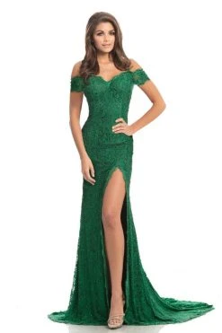 Formal Gowns Johnathan Kayne - 9216 Allover Lace Beaded Embellished Evening Dress
