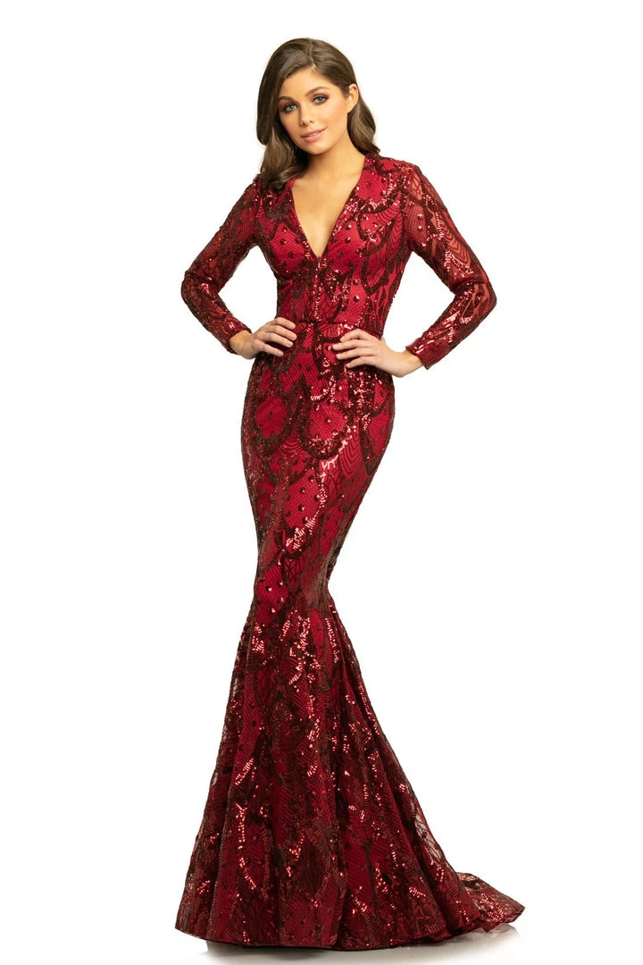 Johnathan Kayne - 9245 Long Sleeve Sequin Textured Mermaid Gown Formal Gowns 7 Johnathan Kayne - 9245 Long Sleeve Sequin Textured Mermaid Gown Formal Gowns