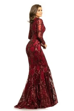 Johnathan Kayne - 9245 Long Sleeve Sequin Textured Mermaid Gown Formal Gowns 13 Johnathan Kayne - 9245 Long Sleeve Sequin Textured Mermaid Gown Formal Gowns