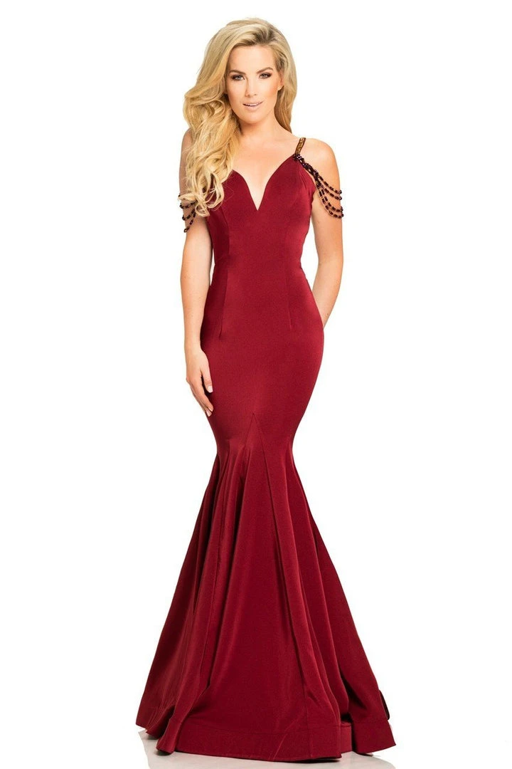 Formal Gowns Johnathan Kayne Crystal Draped Plunging Mermaid Gown 3 Formal Gowns Johnathan Kayne Crystal Draped Plunging Mermaid Gown