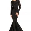 Johnathan Kayne - Lace Long Sleeves Mermaid Gown 8068 Formal Gowns