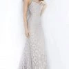 Formal Gowns Jovani - 00355 Embroidered Scoop Neck Trumpet Dress