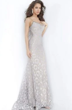 Jovani - 00355 Lace Scoop Neck Trumpet Dress