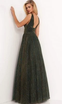 Jovani - 02298 Deep V Neck A-line Gown 7 Jovani - 02298 Deep V Neck A-line Gown