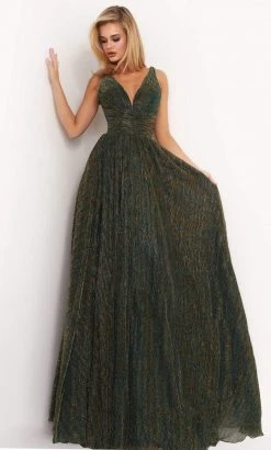 Jovani - 02298 Deep V Neck A-line Gown 9 Jovani - 02298 Deep V Neck A-line Gown