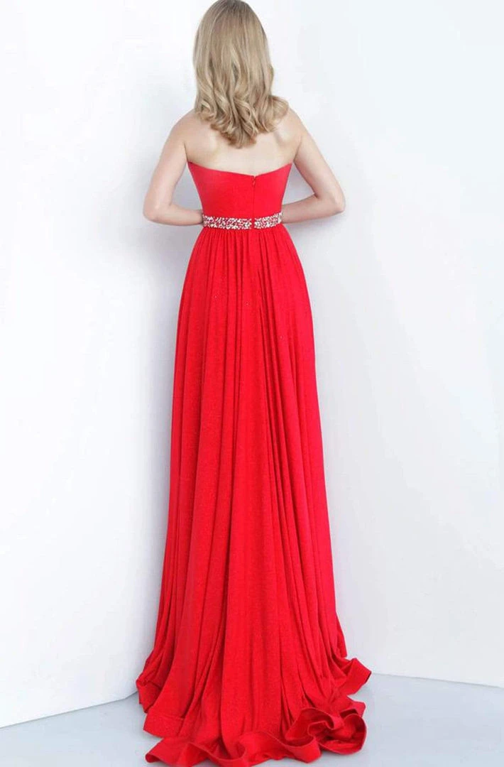 Jovani - 02379 Strapless Bead-Crowned Waist A-Line Gown Formal Gowns 4 Jovani - 02379 Strapless Bead-Crowned Waist A-Line Gown Formal Gowns