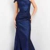 Jovani - 06751SC Asymmetric One Shoulder Cap Sleeve Evening Dress - 1 Pc Cobalt In Size 8 Available Formal Gowns 2 Jovani - 06751SC Asymmetric One Shoulder Cap Sleeve Evening Dress - 1 Pc Cobalt In Size 8 Available Formal Gowns