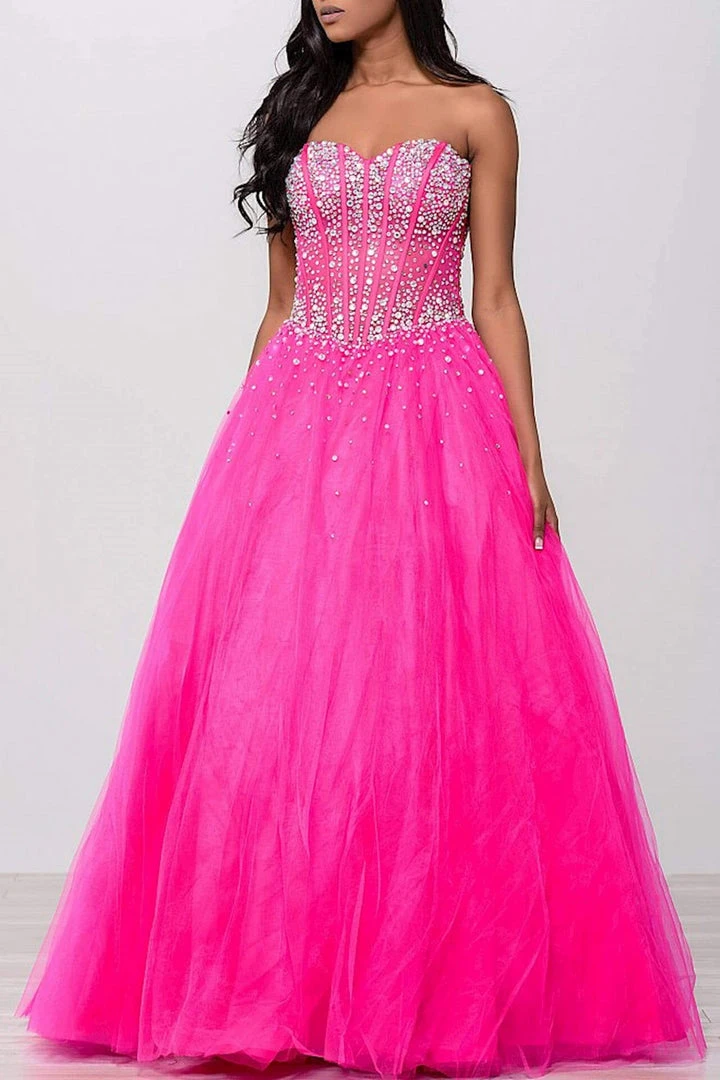 Formal Gowns Jovani - 47131 Sweetheart Embellished Tulle Ballgown 6 Formal Gowns Jovani - 47131 Sweetheart Embellished Tulle Ballgown