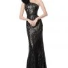 Jovani - 56095 Bedazzled Halter Neck Trumpet Dress