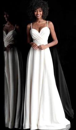 Formal Gowns Jovani - 66253 Sleeveless Sweetheart Long A-line Dress With Train