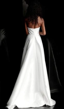 Jovani - 66852 Strapless Pantsuit With Overskirt Plus Size Dresses