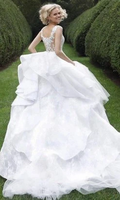 Jovani Bridal - JB68165 Scoop Neck Layered Bridal Gown 7 Jovani Bridal - JB68165 Scoop Neck Layered Bridal Gown