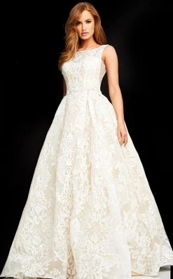 Jovani F00988 - Sleeveless Bateau Neck Evening Dress