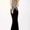 JVN By Jovani Jovani - Halter Fitted Embellished Bodice Long Dress JVN33691 2 JVN By Jovani Jovani - Halter Fitted Embellished Bodice Long Dress JVN33691