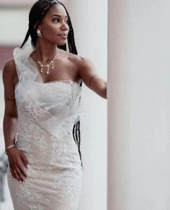 Jovani - Illusion Lace Sweetheart Long Gown 03904SC - 1 Pc Navy In Size 6 Available Formal Gowns