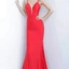 JVN By Jovani Jovani - JVN00902 Sleeveless Deep V-neck Trumpet Dress