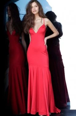 JVN By Jovani Jovani - JVN00964 Plunging V-neck Trumpet Dress 9 JVN By Jovani Jovani - JVN00964 Plunging V-neck Trumpet Dress