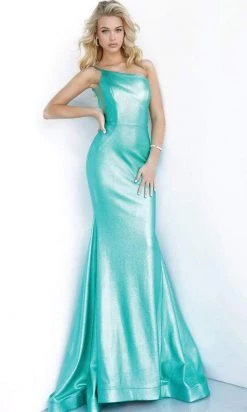 JVN By Jovani Jovani - JVN02136 Asymmetric Side Panel Mermaid Gown Formal Gowns