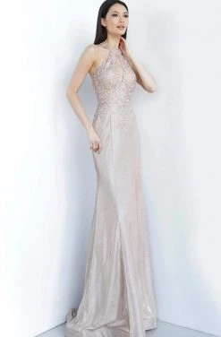 JVN By Jovani Jovani - JVN02746 Floral Embroidered Halter Dress