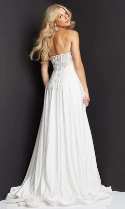 JVN By Jovani Jovani - JVN07648 Strapless Soft Fab Pleated Gown
