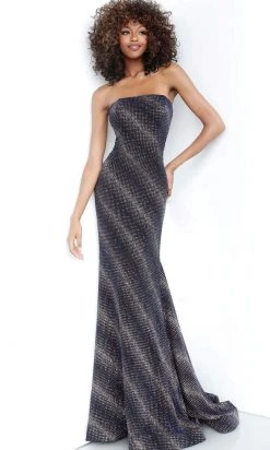 JVN By Jovani Formal Gowns Jovani - JVN1167 Bedazzled Strapless Evening Gown