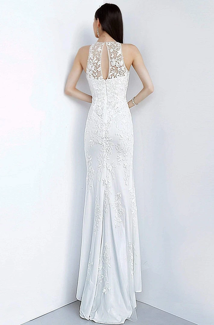 JVN By Jovani Jovani - JVN1289 Illusion Neck Embroidered Tulle Evening Dress Formal Gowns 4 JVN By Jovani Jovani - JVN1289 Illusion Neck Embroidered Tulle Evening Dress Formal Gowns