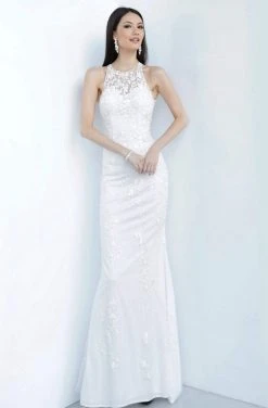 JVN By Jovani Jovani - JVN1289 Illusion Neck Embroidered Tulle Evening Dress Formal Gowns 8 JVN By Jovani Jovani - JVN1289 Illusion Neck Embroidered Tulle Evening Dress Formal Gowns