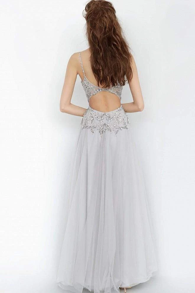 JVN By Jovani Formal Gowns Jovani - JVN4396 Embellished Plunging V-neck Ballgown 4 JVN By Jovani Formal Gowns Jovani - JVN4396 Embellished Plunging V-neck Ballgown