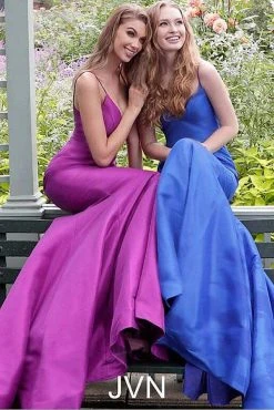 JVN By Jovani Formal Gowns Jovani - JVN62965 Sleeveless V Neck Mermaid Prom Dress
