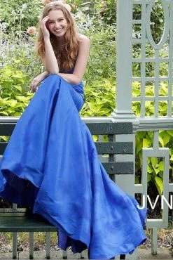 JVN By Jovani Formal Gowns Jovani - JVN62965 Sleeveless V Neck Mermaid Prom Dress