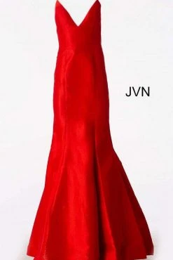 JVN By Jovani Formal Gowns Jovani - JVN62965 Sleeveless V Neck Mermaid Prom Dress