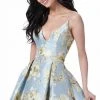 JVN By Jovani Jovani - JVN63122 Sleeveless Floral Print A-line Dress