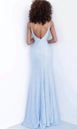 JVN By Jovani Jovani - JVN64010 High Halter Beaded Lace Gown 10 JVN By Jovani Jovani - JVN64010 High Halter Beaded Lace Gown