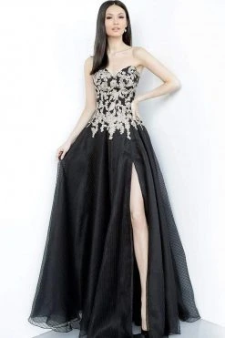 JVN By Jovani Jovani - JVN64088 Strapless Embroidered Ballgown Formal Gowns
