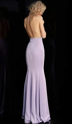 JVN By Jovani Jovani - JVN67271 Sleeveless Deep V-neck Mermaid Dress