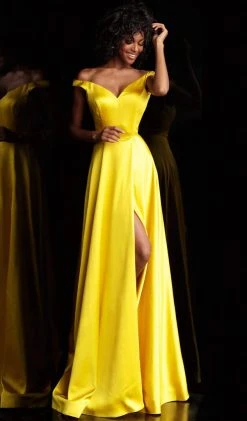 JVN By Jovani Jovani - JVN67752 Off-Shoulder Long A-line Dress With Slit 8 JVN By Jovani Jovani - JVN67752 Off-Shoulder Long A-line Dress With Slit